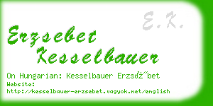 erzsebet kesselbauer business card